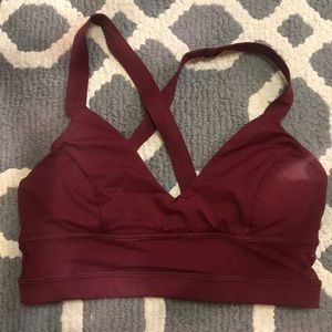 Maroon lululemon sports bra